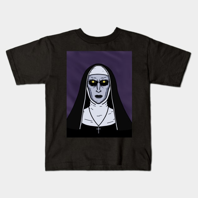 Demon Nun Kids T-Shirt by FancyKat